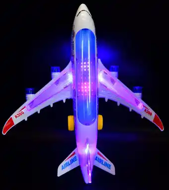 Walmart Toy Airplane Model Bump And Go Boys Airbus Avion Light Up Music Jet A380 offer