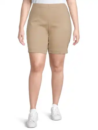 Walmart JMS Just My Size by Hanes Women's Plus 2 Pocket Pull On Shorts, 9 Inseam, Sizes 0X-4X offer