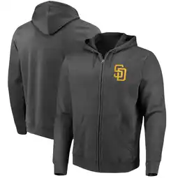 Walmart Men's-Fanatics Heather Charcoal San Diego Padres Big Gamer Full-Zip Hoodie offer