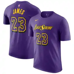 Walmart Men's Nike LeBron James Purple Los Angeles Lakers 2024/25 City Edition Name & Number T-Shirt offer