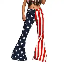 Walmart Youmylove Women Jeans 4th Of July Independence Day American Flag Stars And Stripes Jeans offer