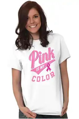 Walmart My Color Pink Breast Cancer Awareness Women Plus Size Graphic Tee Tees Brisco Brands 2X offer