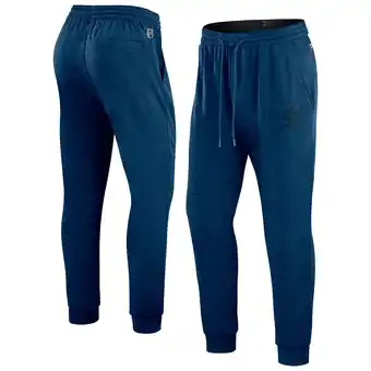 Walmart Men's Fanatics Heather Deep Sea Blue Seattle Kraken Authentic Pro Road Jogger Sweatpants offer