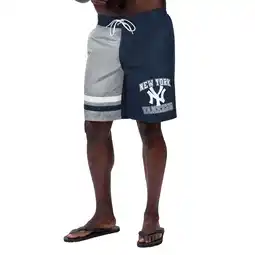 Walmart Men's G-III Sports by Carl Banks Navy New York Yankees Anchor Swim Trunks offer