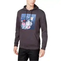 Walmart I.N.C Mens Floral Hoodie Sweatshirt, Grey, Medium offer