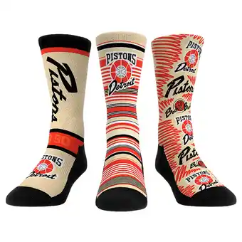 Walmart Unisex Rock Em Socks Detroit Pistons 2024/25 City Edition Three-Pack Crew Socks Set offer