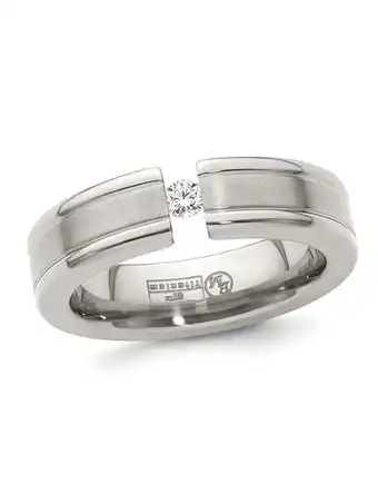 Walmart Mens 1/10 Carat (Ctw) Diamond Titanium 6mm Band Ring offer