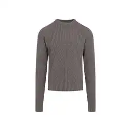 Walmart Rick Owens Textured Ribbed Grey Knit Sweater (Men's) offer
