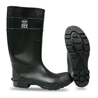 Walmart Boss Manufacturing 257028 16 in. PVC Knee Plain Toe Boot, Black - Size 9 offer