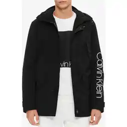 Walmart Calvin Klein Mens Hooded Water Resistant Jacket, Black, Large offer