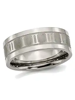 Walmart Mens Titanium Roman Numerals 8mm Satin Flat Wedding Band Ring offer