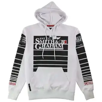Walmart Smith & Graham Mens Est 75 Hoodie Sweatshirt, White, Large offer