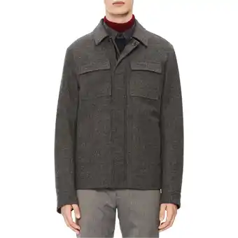 Walmart Calvin Klein Mens Herringbone Jacket, Grey, Medium offer