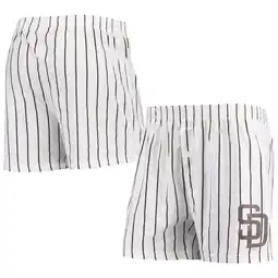 Walmart Men's Concepts Sport White San Diego Padres Vigor Pinstripe Boxer Shorts offer