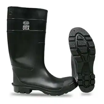 Walmart Boss Manufacturing 257029 16 in. PVC Knee Plain Toe Boot, Black - Size 11 offer