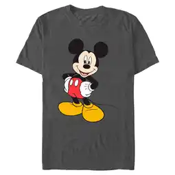 Walmart Disney Men's Mickey Wash Short Sleeve T-Shirt, Charcoal Heather, Large offer