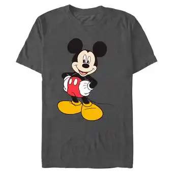 Walmart Disney Men's Mickey Wash Short Sleeve T-Shirt, Charcoal Heather, Large offer