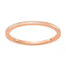 Walmart Stackable Expressions 14 Karat Rose Gold 1.2mm Criss-Cross Pattern Band offer