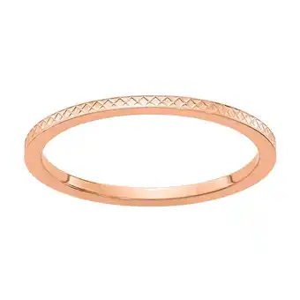 Walmart Stackable Expressions 14 Karat Rose Gold 1.2mm Criss-Cross Pattern Band offer