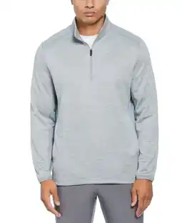 Walmart PGA TOUR Mens Two Tone Space Dyed Quarter Zip Sweater Quarry Heather Grey XL offer