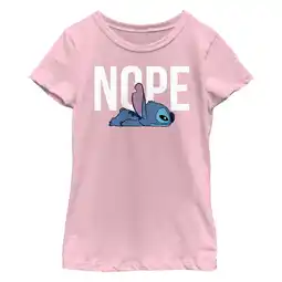 Walmart Girl's Lilo & Stitch Nope Tired Pose Graphic T-Shirt offer