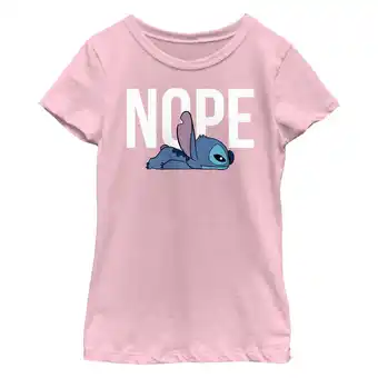 Walmart Girl's Lilo & Stitch Nope Tired Pose Graphic T-Shirt offer