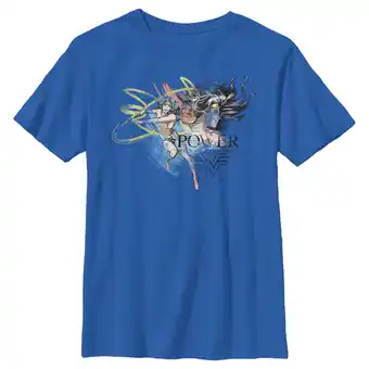 Walmart Boy's Wonder Woman Power Sketches Graphic Tee Royal Blue X Large offer