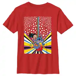 Walmart Boy's Lilo & Stitch Friends on Bike Poster Graphic Tee Red X Large offer