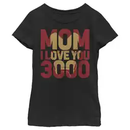 Walmart Girl's Marvel Iron Man Mom I Love You 3000 Graphic Tee Black Small offer