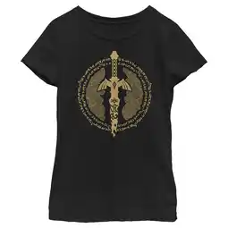 Walmart Girl's Nintendo The Legend of Zelda: Tears of the Kingdom Master Sword Icon Graphic Tee offer