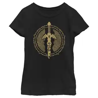 Walmart Girl's Nintendo The Legend of Zelda: Tears of the Kingdom Master Sword Icon Graphic Tee offer