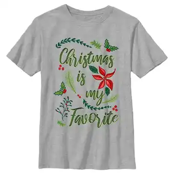 Walmart Boy's Lost Gods My Favorite is Christmas Graphic Tee Athletic Heather Medium offer