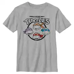 Walmart Boy's Teenage Mutant Ninja Turtles Distressed Group Logo Graphic Tee Athletic Heather Medium offer