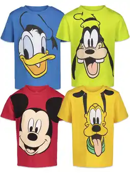 Walmart Disney Mickey Mouse Goofy Donald Duck Infant Baby Boys 4 Pack T-Shirts Infant to Big Kid offer