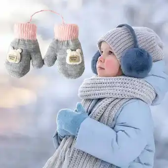 Walmart Mittens For Baby Snow Gloves For Kids Girls Boys Winter Snow Ski Gloves Kintted Warm Gloves offer