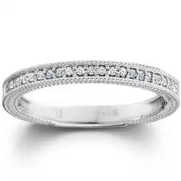 Walmart Pompeii Diamond Wedding Ring 1/5ctw Womens Stackable Diamond Band 10k White Gold (G/H,I1) offer