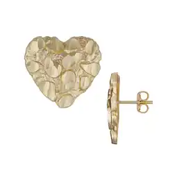 Walmart 10k Gold Heart Nugget Stud Earrings Size (Width): Small (11.0mm) offer