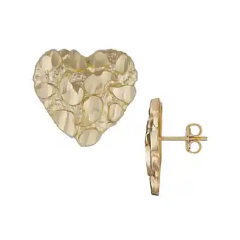 Walmart 10k Gold Heart Nugget Stud Earrings Size (Width): Small (11.0mm) offer