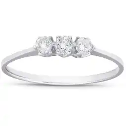 Walmart Pompeii 1/5ct 3-Stone Diamond Ring 14K White Gold (G/H,I1) offer