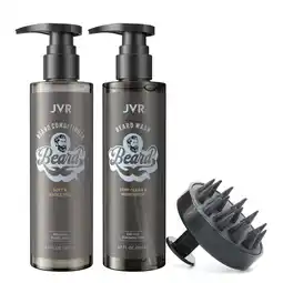 Walmart JVR Beard Wash & Conditioner & Silicone Beard Brush Gift Set with Coconut, Aloe, 3 Piece, (6.7oz) offer