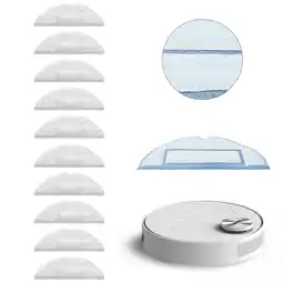Walmart Clearance！ Gbayxj 10 Pcs Mop Cloth Pad Robot Vacuum Microfiber Mopping Pad Replacement Accessories offer