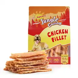 Walmart Jungle Calling Chicken Jerky Dog Treats, Training Treats for Dogs, Slow Roasted Snacks offer