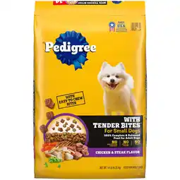 Walmart Pedigree With Tender Bites Chicken And Steak Dry Dog Food, 14 Lb Bag offer