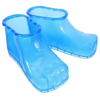 Walmart Portable Foot Bath Shoes for Home Use Made of PVC Blue Color Comfortable Relaxation 1 Pair offer