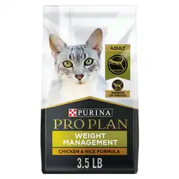 Walmart Purina Pro Plan Weight Management Dry Cat Food, Chicken & Rice, 3.5 lb Bag offer