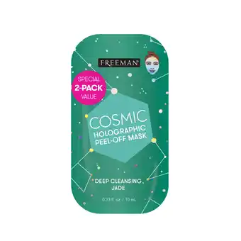 Walmart Freeman Cosmic Holographic Cleansing Jade Peel off Facial Mask, for Combination Skin, 2 Pack Sachet offer