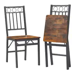 Walmart JRHRXXY 2 Piece Folding Dining Chairs,Portable Foldable Chairs for Kitchen,Dining Room,No Assembly offer