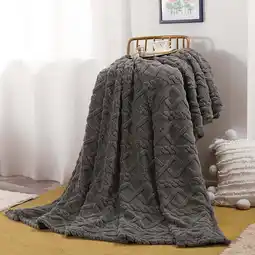 Walmart 70*100cm Super Soft Warm Solid Warm Micro Plush Fleece Blanket Throw Rug Sofa Bedding offer