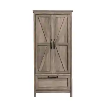 Walmart Better Homes & Gardens Modern Farmhouse Armoire, Rustic Gray Finish offer