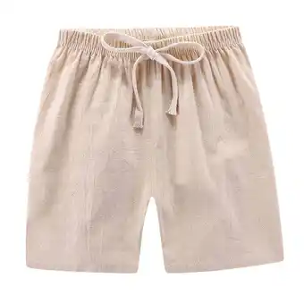 Walmart FRSASU Kids Pants Clearance,Summer Children Boy Girl Linen Casual Shorts Elastic Waist Pants Clothes offer